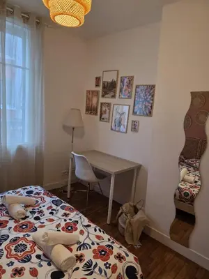 Un ou plusieurs lits dans un hébergement de l'établissement Bright apartment in downtown Brest