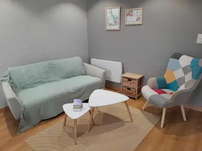 Coin salon dans l'établissement Maison plein bourg pays bigouden