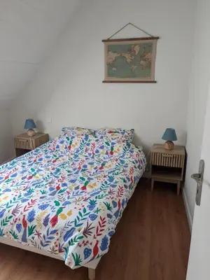Un ou plusieurs lits dans un hébergement de l'établissement Maison plein bourg pays bigouden