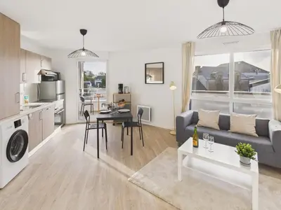 Cuisine ou kitchenette dans l'établissement Plein centre ville - Appart pour 2 avec balcon