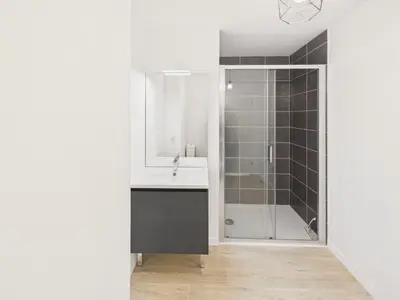 Salle de bains dans l'établissement Plein centre ville - Appart pour 2 avec balcon