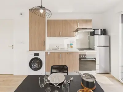 Cuisine ou kitchenette dans l'établissement Plein centre ville - Appart pour 2 avec balcon