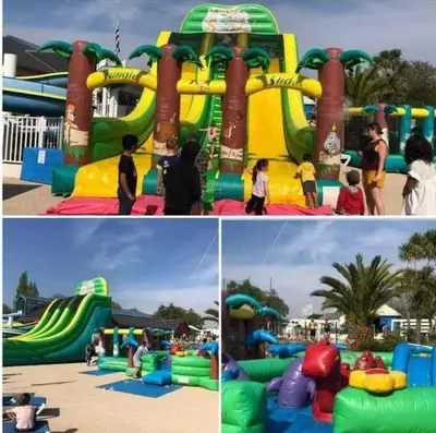 Aire de jeux pour enfants de l'établissement Mobilhome tout confort domaine de kerlann