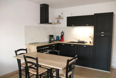 Cuisine ou kitchenette dans l'établissement Ti Rosko - proche centre-ville, parking et terrasse - Classé 3 étoiles