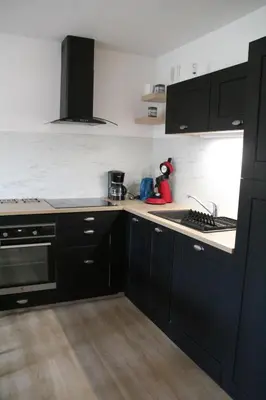 Cuisine ou kitchenette dans l'établissement Ti Rosko - proche centre-ville, parking et terrasse - Classé 3 étoiles