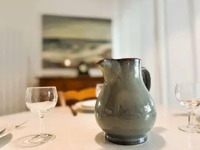 Boissons dans l'établissement Studio à Bénodet avec balcon, vue mer et garage - FR-1-481-188