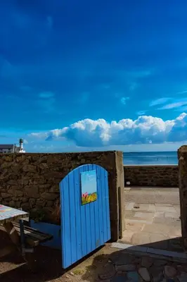 Vue générale sur la mer ou vue sur la mer prise depuis la maison de vacances