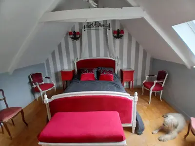 Coin salon dans l'établissement suite nature huelgoat