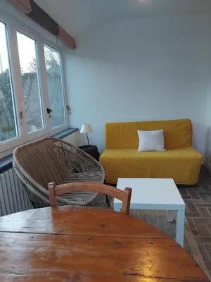 Coin salon dans l'établissement Maison près du Port d'Argenton, Pointe Finistère