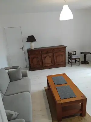 Coin salon dans l'établissement Maison près du Port d'Argenton, Pointe Finistère