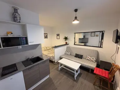 Cuisine ou kitchenette dans l'établissement studio centre ville