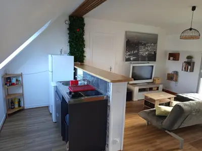 Cuisine ou kitchenette dans l'établissement Appartement quartier calme proche commerces