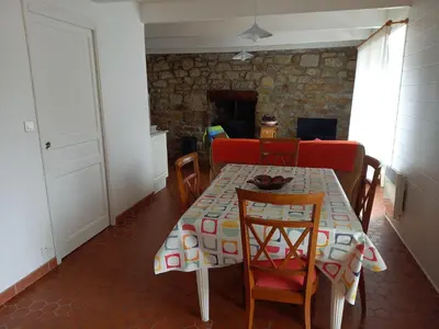 Coin salon dans l'établissement Maison proximité plages