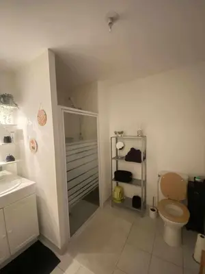 Salle de bains dans l'établissement Appartement 49 mètres carrés, calme, récent, bien situé, accessible en voiture garage, ascenseur