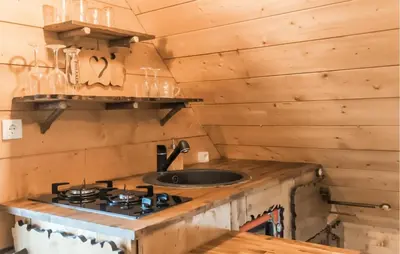 Cuisine ou kitchenette dans l'établissement La Tanière