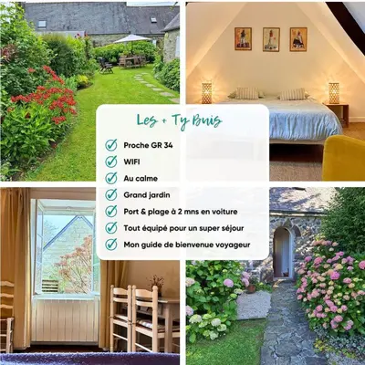 Jardin de l'établissement Ty Bouis - wifi - au calme