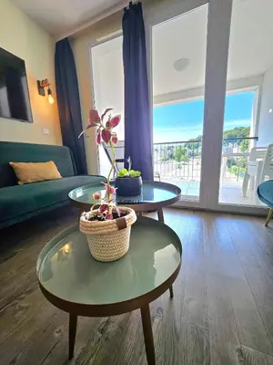 Balcon ou terrasse dans l'établissement Le cosy des Sables Blancs