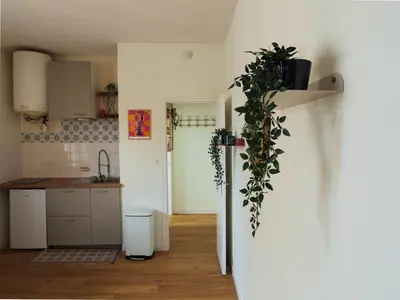 Cuisine ou kitchenette dans l'établissement Mor Kousket - Studio Quimper Centre, Parking Privé