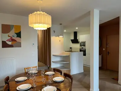 Cuisine ou kitchenette dans l'établissement L'Escale Renanaise