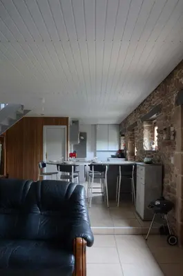Coin salon dans l'établissement Gîte 5 personnes, possibilité Table d'hôtes le soir