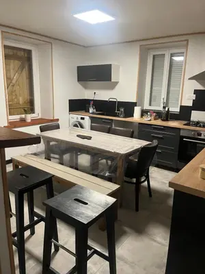 Cuisine ou kitchenette dans l'établissement Petite maison de pêcheurs
