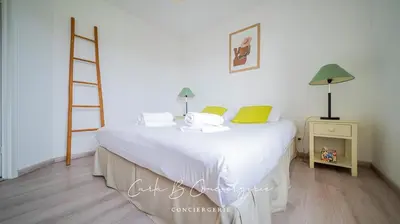 Un ou plusieurs lits dans un hébergement de l'établissement Le Hublot Apartment 4 pers Thalasso Concarneau