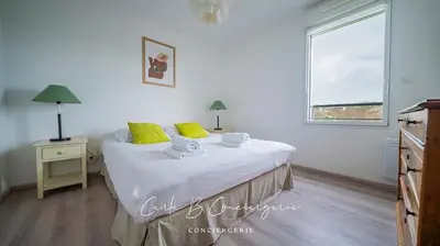 Un ou plusieurs lits dans un hébergement de l'établissement Le Hublot Apartment 4 pers Thalasso Concarneau