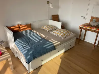 Un ou plusieurs lits dans un hébergement de l'établissement Logement 4 personnes bord de mer