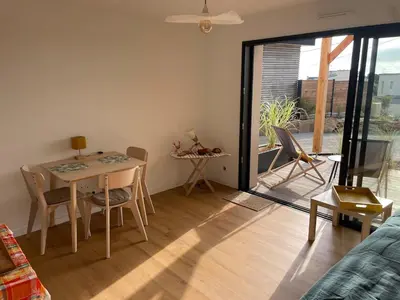 Coin salon dans l'établissement Logement 4 personnes bord de mer