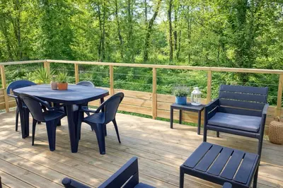Balcon ou terrasse dans l'établissement ty loft keremma