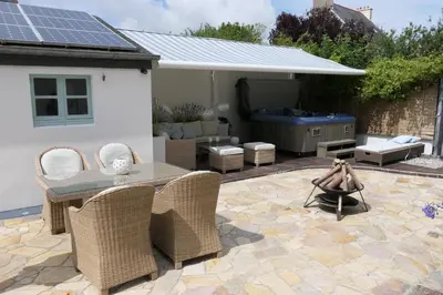 Coin salon dans l'établissement La Maison d'Adonis à la mer