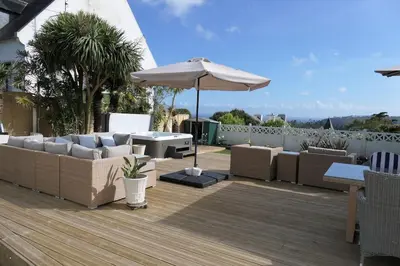 Coin salon dans l'établissement La Maison d'Adonis sea view