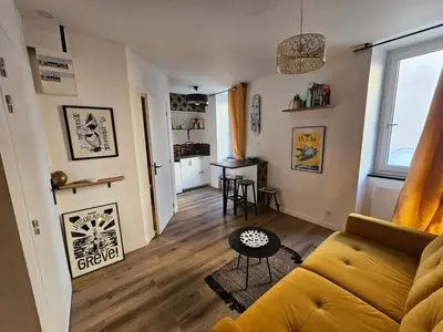 Coin salon dans l'établissement Studio entièrement rénové idéalement situé