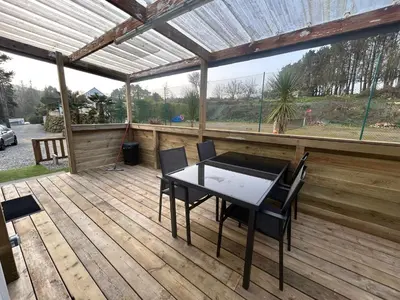 Balcon ou terrasse dans l'établissement Mobil-home 1