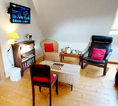 Coin salon dans l'établissement Ti Ar Skol, chambre d'hôtes