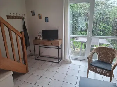 Télévision ou salle de divertissement dans l'établissement Modern holiday home near the sea, Le Conquet