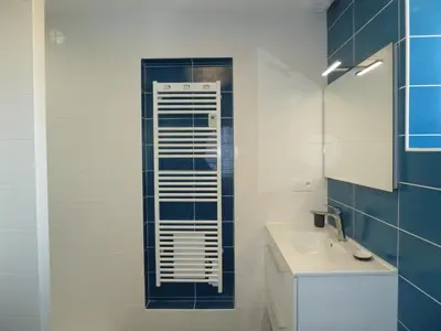 Salle de bains dans l'établissement La maison de Moguériec
