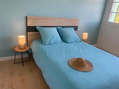 Un ou plusieurs lits dans un hébergement de l'établissement Au calme en campagne à moins de 10 min de la plage