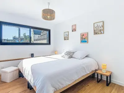 Un ou plusieurs lits dans un hébergement de l'établissement Holiday Home Ty Béthanie by Interhome