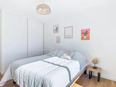 Un ou plusieurs lits dans un hébergement de l'établissement Holiday Home Ty Béthanie by Interhome