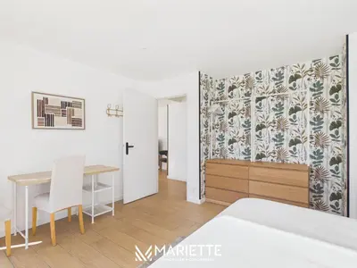 Un ou plusieurs lits dans un hébergement de l'établissement -FLORA- Maison familiale sur l anse de Penfoulic