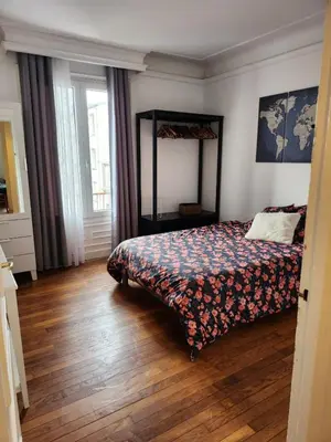 Un ou plusieurs lits dans un hébergement de l'établissement Spacieux appartement au centre de Brest