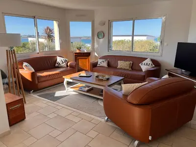 Coin salon dans l'établissement Maison Familiale Bord de Mer
