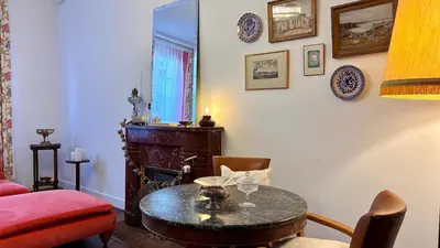 Coin salon dans l'établissement Ti mod-kozh - port et commerces à pieds