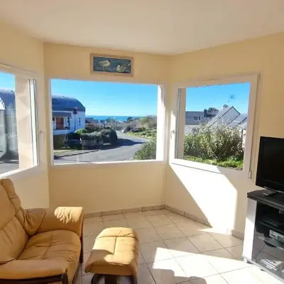 Grande maison lumineuse avec vue mer à Locquémeau