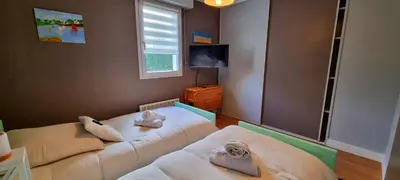 Un ou plusieurs lits dans un hébergement de l'établissement Maisonnette T3 TY DRENEC