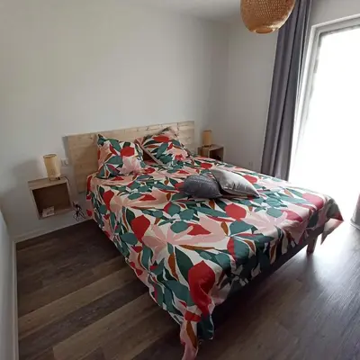 Un ou plusieurs lits dans un hébergement de l'établissement Cabane de la Baie