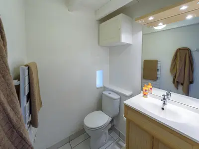 Salle de bains dans l'établissement Peaceful Holiday Home in Plouguin with Indoor Pool