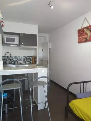 Cuisine ou kitchenette dans l'établissement Studio Port Rhu Douarnenez