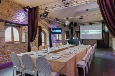 Télévision ou salle de divertissement dans l'établissement Manoir de Kerhuel de Quimper